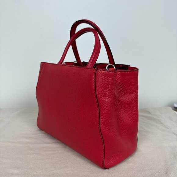 Fendi Red Petit 2Jours Leather Satchel - Picture 6 of 16